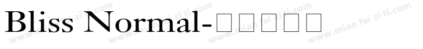 Bliss Normal字体转换